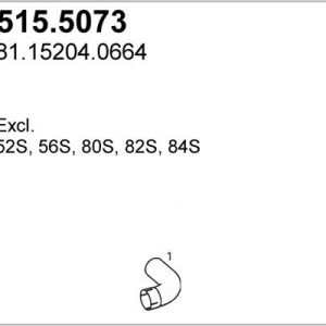 Tubo de escape central derecho 81152040664