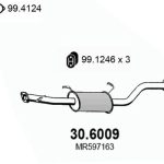 Silenciador del medio MITSUBISHI