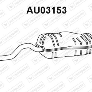 Silenciador trasero 1J6253609AR-1J6253609CR-1J6253609F-1J6253609H-1M6253609