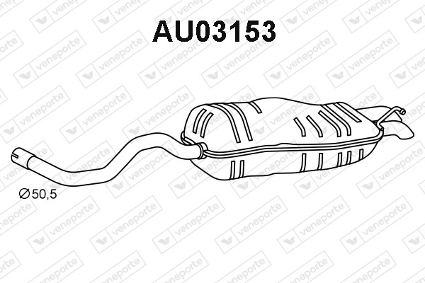 Silenciador trasero 1J6253609AR-1J6253609CR-1J6253609F-1J6253609H-1M6253609