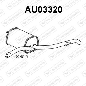 Silenciador trasero 8Z0253609N-