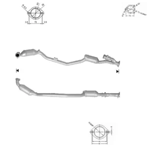 Catalizador MERCEDES W203 Izquierdo