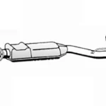Silenciador del medio MERCEDES Clase C