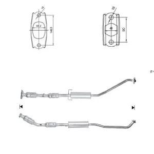 Catalizador TOYOTA COROLLA 1.4i 16V