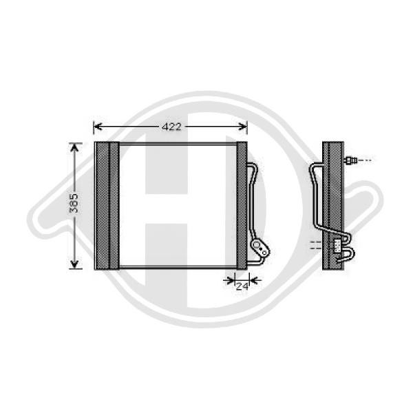 Condensador, aire acondicionado 0001632V003