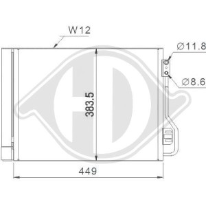 Condensador, aire acondicionado A4515000054