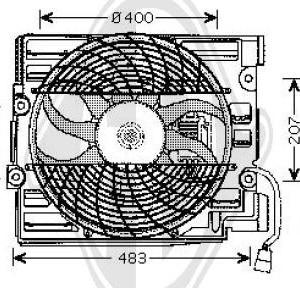 Ventilador, condensador del aire acondicionado 64 50 6 908 030