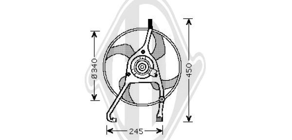 Ventilador, refrigeraci¢n del motor 1253C4