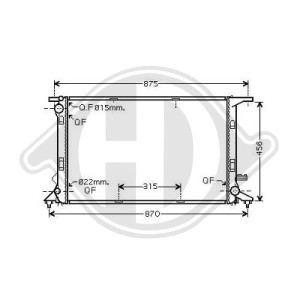 Radiador, refrigeraci¢n del motor 8K0121251H