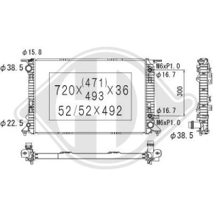 Radiador, refrigeraci¢n del motor 8K0121251AA