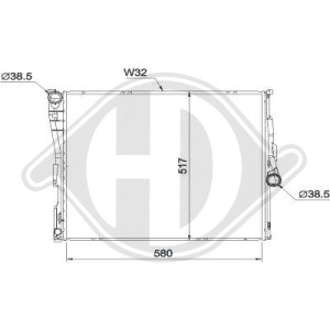 Radiador, refrigeraci¢n del motor 17113400013