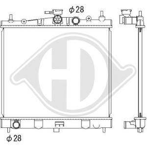 Radiador, refrigeraci¢n del motor 21410AX600