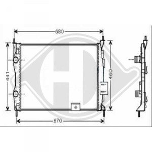 Radiador, refrigeraci¢n del motor 21400JD000