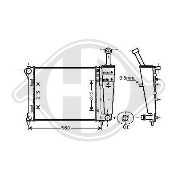 Radiador, refrigeraci¢n del motor 51787115