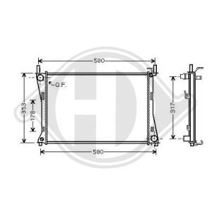 Radiador, refrigeraci¢n del motor 1141490