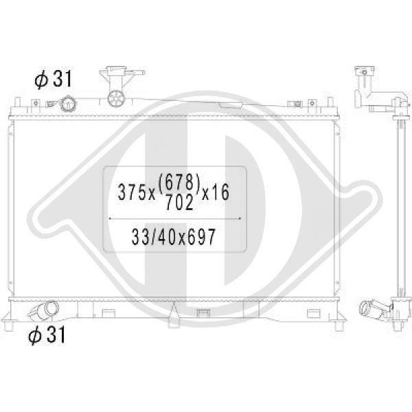 Radiador, refrigeraci¢n del motor LF1715200