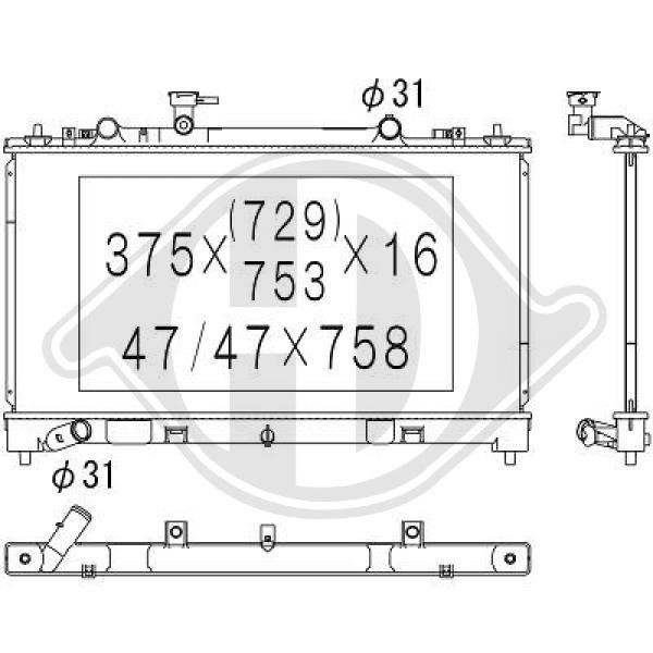 Radiador, refrigeraci¢n del motor RF8G15200