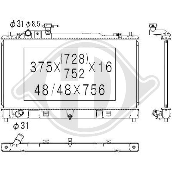 Radiador, refrigeraci¢n del motor LFCT15200