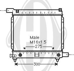 Radiador, refrigeraci¢n del motor A 201 500 38 03