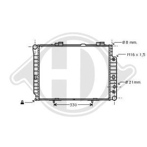 Radiador, refrigeraci¢n del motor A2105002803