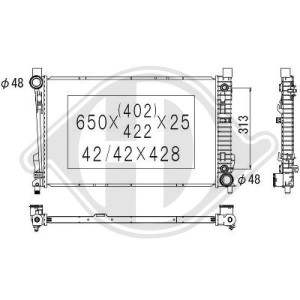 Radiador, refrigeraci¢n del motor A2035000503