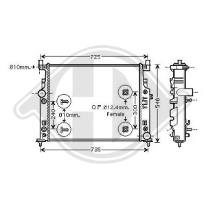 Radiador, refrigeraci¢n del motor A1645000703