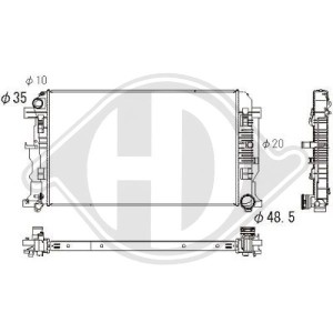 Radiador, refrigeraci¢n del motor A 906 500 00 02