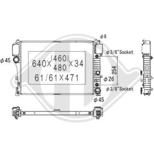Radiador, refrigeraci¢n del motor A2215000003