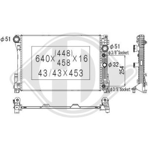Radiador, refrigeraci¢n del motor A2045000203