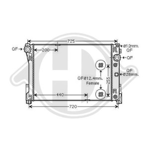 Radiador, refrigeraci¢n del motor A 204 500 12 03
