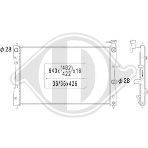 Radiador, refrigeraci¢n del motor MN130393