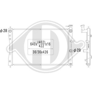 Radiador, refrigeraci¢n del motor MN130393