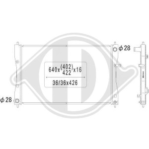 Radiador, refrigeraci¢n del motor MN130395