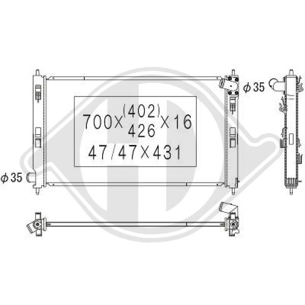 Radiador, refrigeraci¢n del motor MN156092