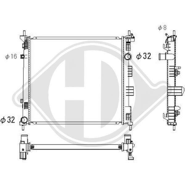 Radiador, refrigeraci¢n del motor 21410BJ40A