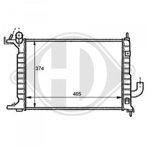 Radiador, refrigeraci¢n del motor 1300164