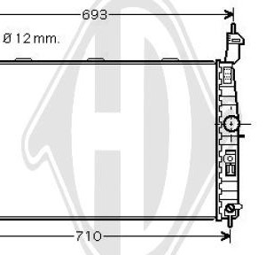 Radiador, refrigeraci¢n del motor 13128930