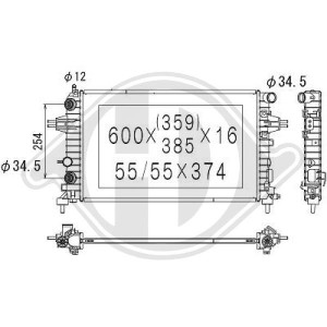 Radiador, refrigeraci¢n del motor 13145210