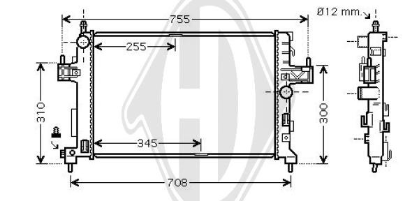 Radiador, refrigeraci¢n del motor 13100381