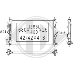 Radiador, refrigeraci¢n del motor 13241725