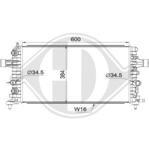 Radiador, refrigeraci¢n del motor 13 00 285