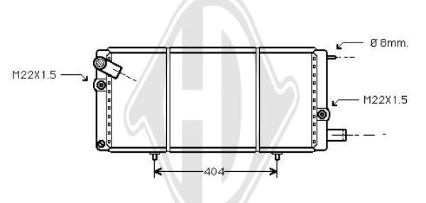 Radiador, refrigeraci¢n del motor 1300H6