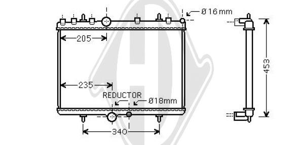 Radiador, refrigeraci¢n del motor 1330A3