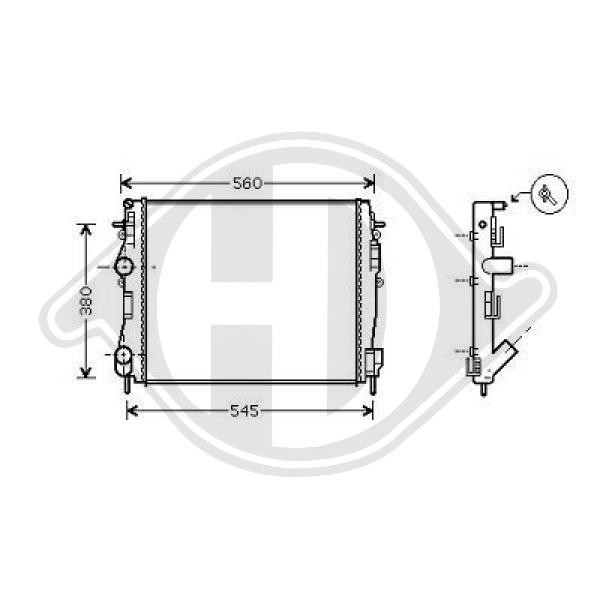 Radiador, refrigeraci¢n del motor 2140000QA2