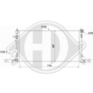 Radiador, refrigeraci¢n del motor 2140000Q2B