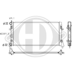 Radiador, refrigeraci¢n del motor 6RF121253
