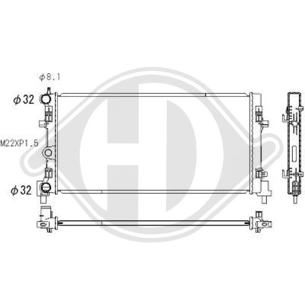 Radiador, refrigeraci¢n del motor 6RF121253