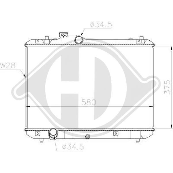 Radiador, refrigeraci¢n del motor 1770062J00