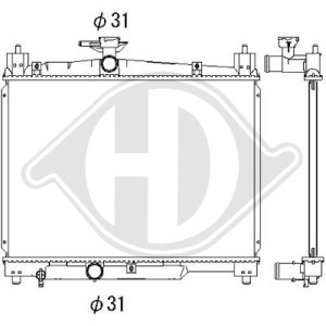 Radiador, refrigeraci¢n del motor 1640023080