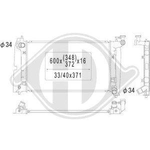 Radiador, refrigeraci¢n del motor 1640021130